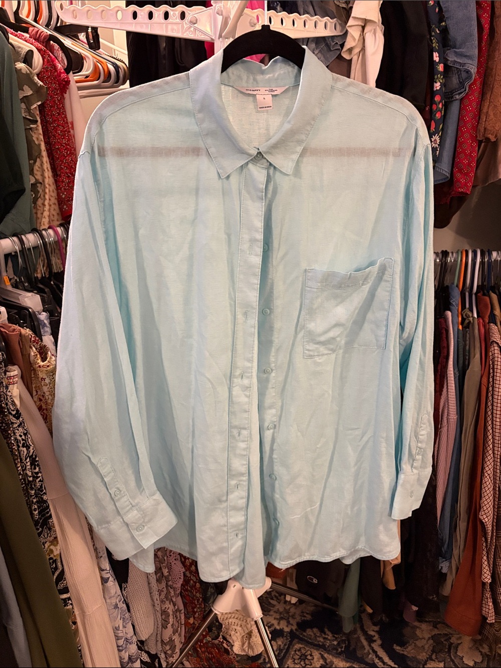 Old Navy Light Blue Button-Down Shirt